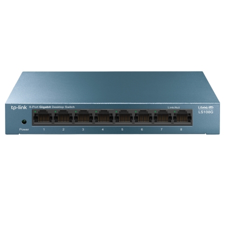 TP-Link 8Port 1Gbps LiteWave Metalen behuizing.