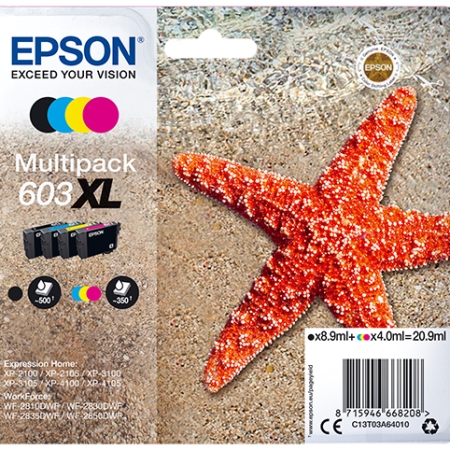 Epson 603XL Multipack Z/C/M/G 20,9ml(Origineel) starfish