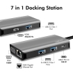 Docking 2xVideo Logilink USB-C, 100W, 4K, 7 Port