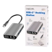 Docking 2xVideo Logilink USB-C, 100W, 4K, 7 Port