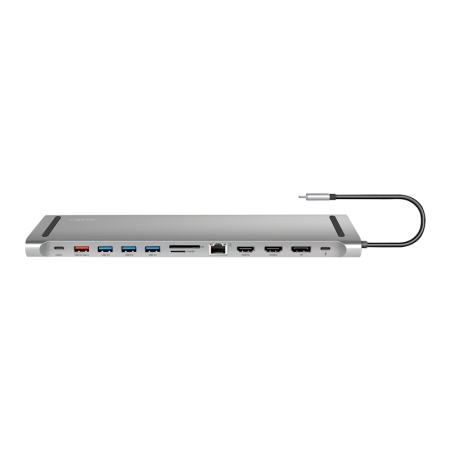 Docking 3xVideo Logilink USB-C, 100W, 4K, 12 Port