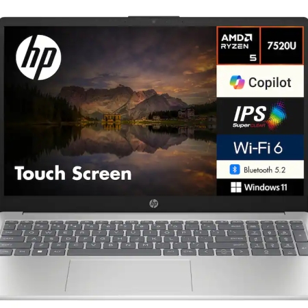 HP 15,6" R5-7/8GB/512GB/FHD Touch/W11 Zilver