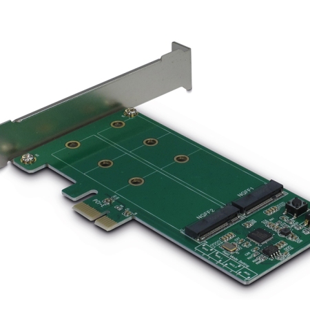 Adapter PCIe LP --> 2x M.2 SATA Inter-Tech KCSSD4