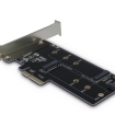 Adapter PCIe LP-->NVMe +M.2 SATA Inter-Tech KT015