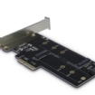 Adapter PCIe LP-->NVMe +M.2 SATA Inter-Tech KT015