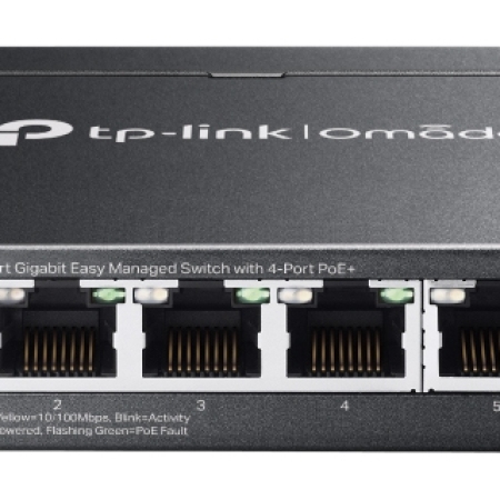 TP-Link 5Port 1Gbps Omada Managed 4xPoE+ 65W.