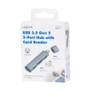 LogiLink 2 Port, USB-A --> USB-A 3.2 + cardreader