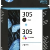 HP No.305 2-Pack 120/100 paginaÂ´s (Origineel)
