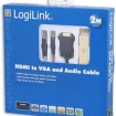 HDMI (M) --> VGA / Audio / USB-A 2.0 (M) 2.00m LogiLink