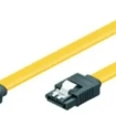 SATA Goobay 0.30m 6GBs 90Â° hoek met clip Geel