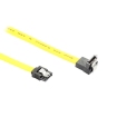 SATA Goobay 0.70m 6GBs 90Â° hoek met clip Geel
