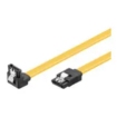 SATA Goobay 0.70m 6GBs 90Â° hoek met clip Geel
