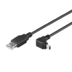 USB 2.0 A --> mini B 1.80m 90Â° hoek Goobay