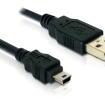 USB-A 2.0 (M) --> USB-mini-B (M) 1.80m LogiLink Zwart
