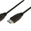 USB-A 3.0 (M) --> (F) 3.00m Verlenging LogiLink Zwart