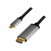 USB-C 3.2 (M) --> HDMI (M) 1.80m LogiLink 4K Aluminium