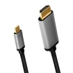 USB-C 3.2 (M) --> HDMI (M) 1.80m LogiLink 4K Aluminium