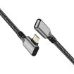 USB-C 3.2(M) 90Â° <> USB-C(F) 1.0m LogiLink 100W zwart
