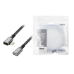 USB-C 3.2(M) 90Â° <> USB-C(F) 2.0m LogiLink 100W zwart