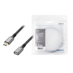 USB-C 3.2(M) <> USB-C(F) 1.0m LogiLink 100W/10Gbs/ zwart
