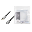 USB-C 3.2(M) <> USB-C(F) 2.0m LogiLink 100W/ 5Gbs/ zwart