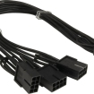 Voeding PCIe 12+4pin --> 3x8-pin 0.34m Inter-Tech