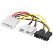 Voedingconverter 5.25" --> 2x12V+2x5V tbv koelers Goobay