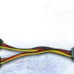 Voedingsplitter SATA --> 2x SATA 90Â° hoek Inter-Tech