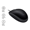 Logitech B110 Silent Optical USB-A Zwart Retail
