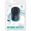 Logitech M185 Optical USB-A Blauw-Zwart Retail Wireless