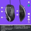 Logitech M500s Optical USB-A Zwart Retail