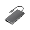 Docking 2xVideo Logilink USB-C, 100W, 4K, 8 Port