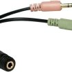 Audio Adapter 3.5 mm (F) -> 2x 3.5 mm (M) LogiLink
