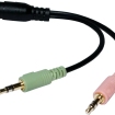 Audio Adapter 3.5 mm (F) -> 2x 3.5 mm (M) LogiLink