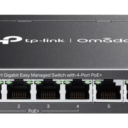 6Port 1Gbps Omada Managed 4xPoE+ 65W TP-Link