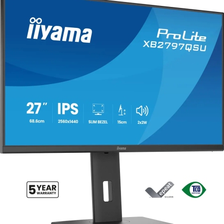 27" Iiyama ProLite XB2797QSU-B1 QHD/DP/2xHDMI/Pivot/IPS