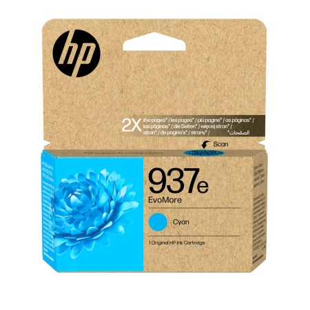 HP No.937e Cyaan EvoMore 1.650 pagina`s (Origineel)